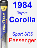 Passenger Wiper Blade for 1984 Toyota Corolla - Hybrid