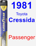 Passenger Wiper Blade for 1981 Toyota Cressida - Hybrid