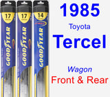 Front & Rear Wiper Blade Pack for 1985 Toyota Tercel - Hybrid