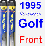 Front Wiper Blade Pack for 1995 Volkswagen Golf - Hybrid